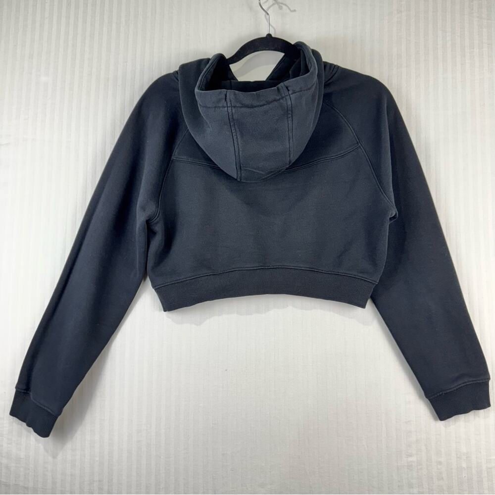 Alphalete Classic Capital Logo Black Crop Hoodie & Jogger Sweatpants Size Medium - Picture 3 of 12
